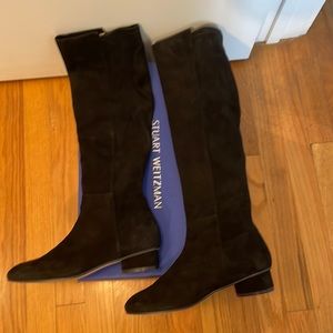 Stuart weitzman suede boots worn only once